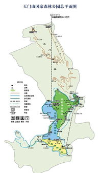 天门上国家森林公园平面图 山水自由行 张家界自助游